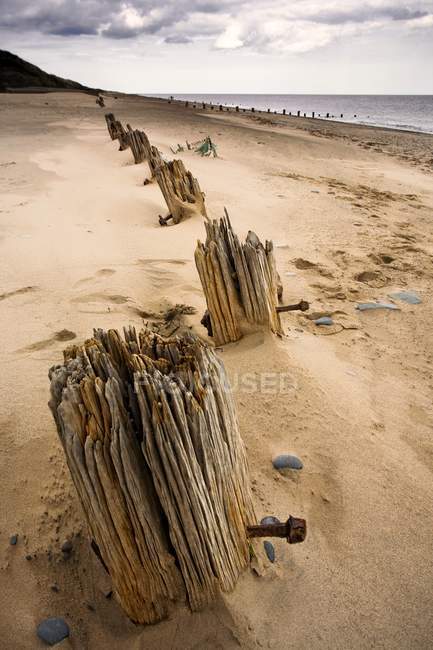 Mensagens na praia de areia — Fotografia de Stock