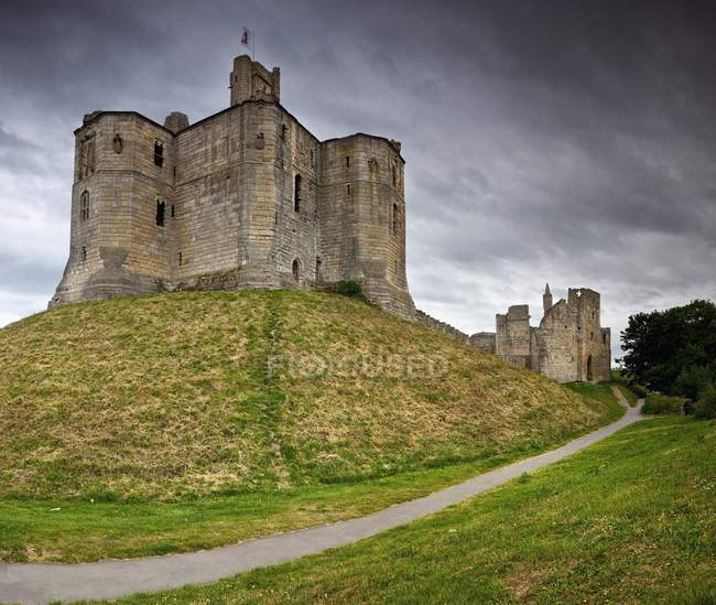Castello di Warkworth; Warkworth, Northumberland, Englad — Foto stock