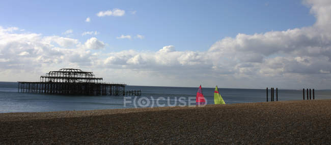 Burnt Out Pier; Brighton — Stock Photo