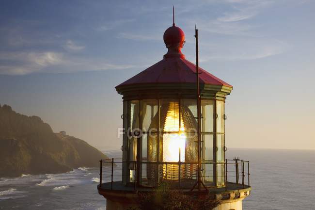 Hektik am Leuchtturm der Küste — Stockfoto