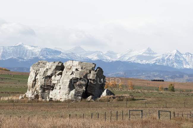 Big Rock on field — Stock Photo