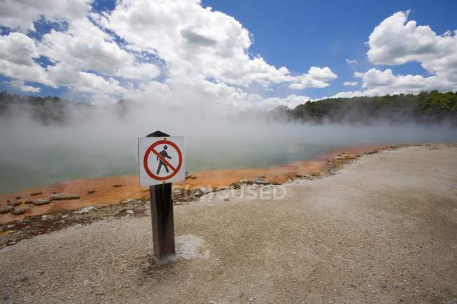 Champagne Pool in New Zealand — Stock Photo