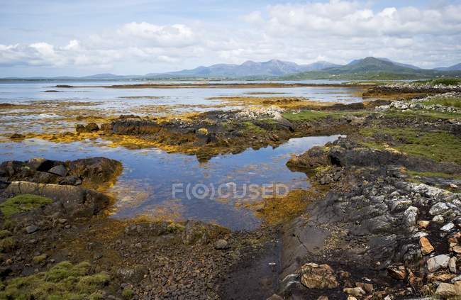 Shallow Water With Mountains — Stock Photo