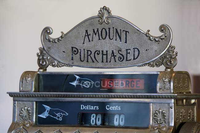 Closeup View Of Antique Cash Register — Stock Photo