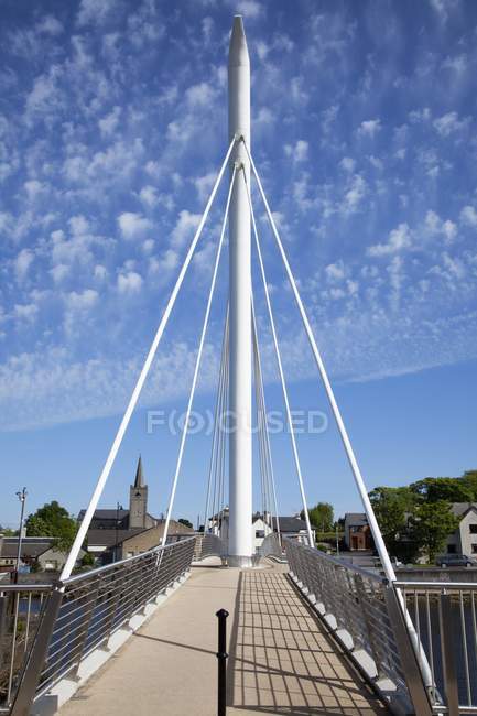 Detalhe da nova ponte pedestre moderna — Fotografia de Stock
