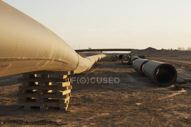 Pipes Laying On Ground — Stock Photo