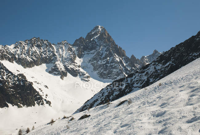 Skigebiet Les grands montets — Stockfoto