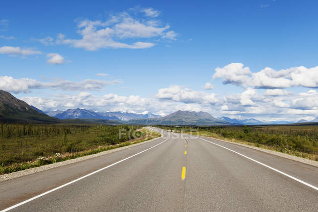 Highway with stripes outdoors — Stock Photo