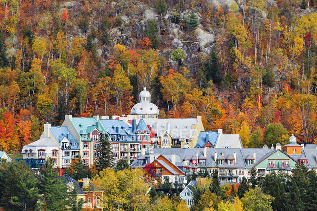 Mont tremblant village in autumn — Stock Photo