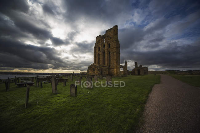 Ruínas do Priorado de Tynemouth — Fotografia de Stock