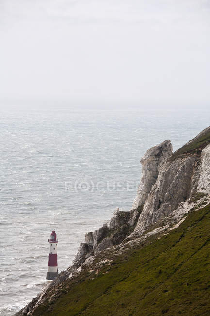 Lighthouse and beachy head — Stock Photo