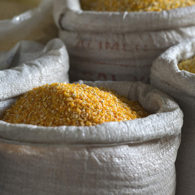 Sacos de grãos para o mercado — Fotografia de Stock