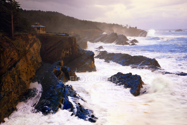 Tempesta invernale a riva — Foto stock