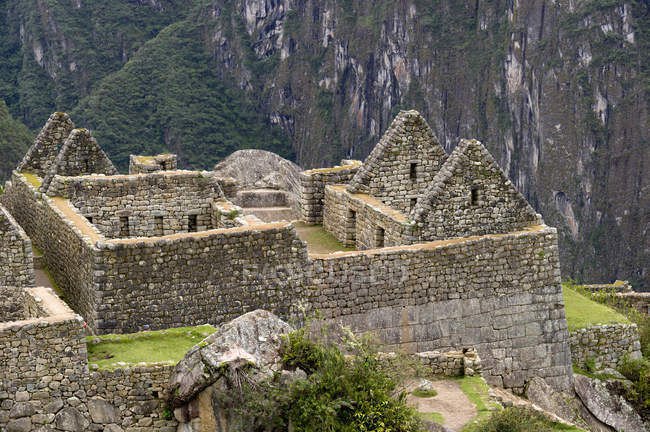 Edificio en Machu Picchu - foto de stock