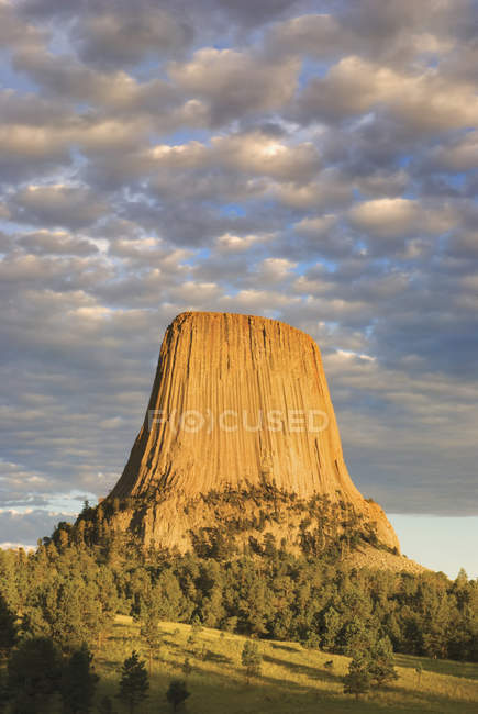 Sunset On Devils Tower — Stock Photo