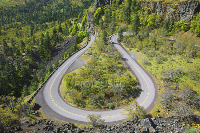 Alte Autobahn in der Columbia River Gorge — Stockfoto