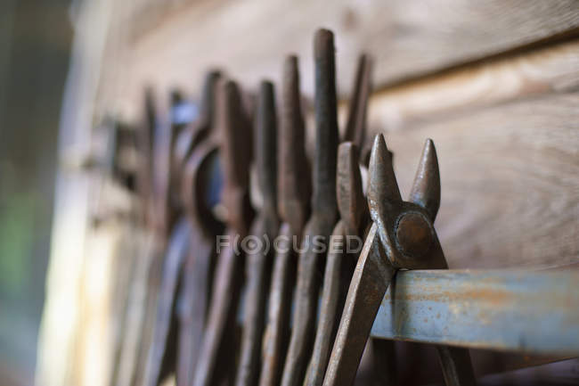 Vecchi utensili arrugginiti — Foto stock