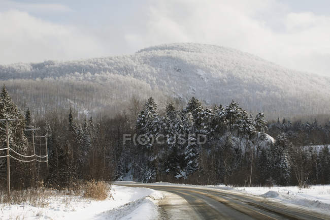 Road In Winter; Orford — Stock Photo