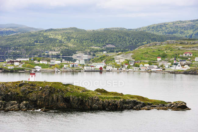 View Of Lighthouse And Village — Stock Photo