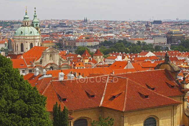 View of Prague Rooftops From Castle — стоковое фото