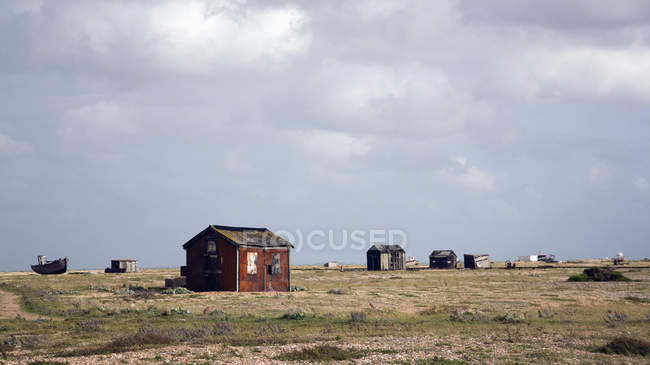 Numerous small wooden sheds — Stock Photo