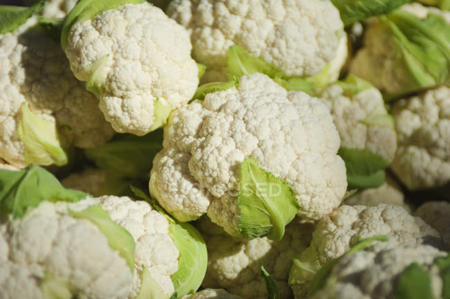 Cauliflower on street market — Stock Photo