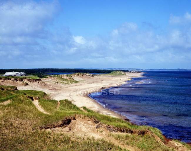 Vista da praia cavendish — Fotografia de Stock