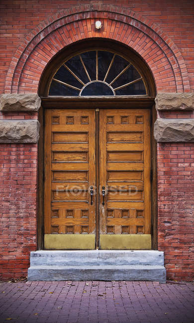 Portas de madeira de arquivos — Fotografia de Stock