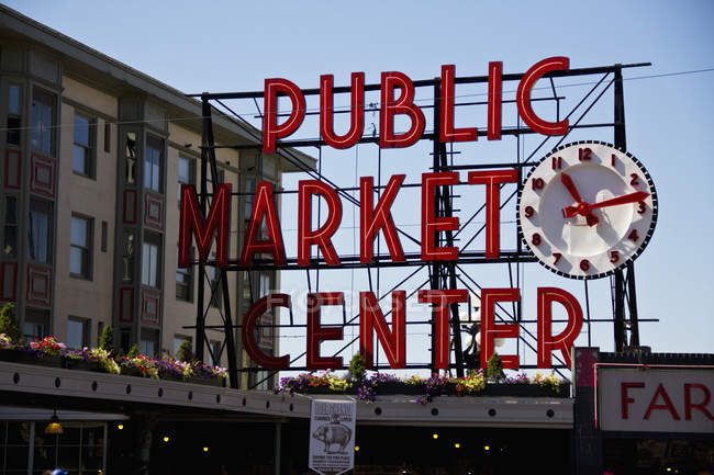 Mercado de Pike Place - foto de stock