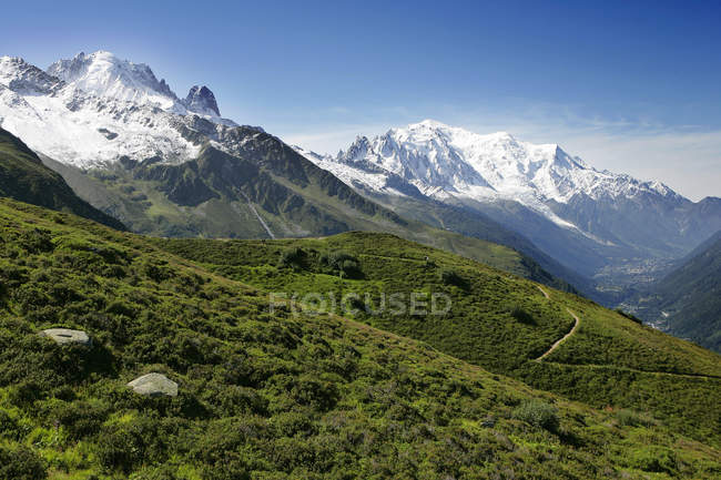 Chamonix Valley, o Mont Blanc — Fotografia de Stock