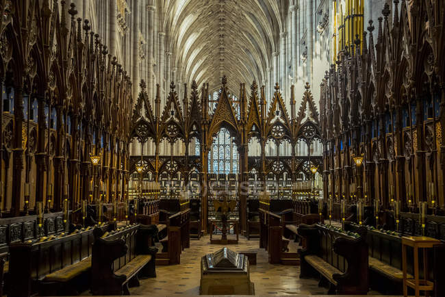 Interno della Cattedrale di Winchester — Foto stock