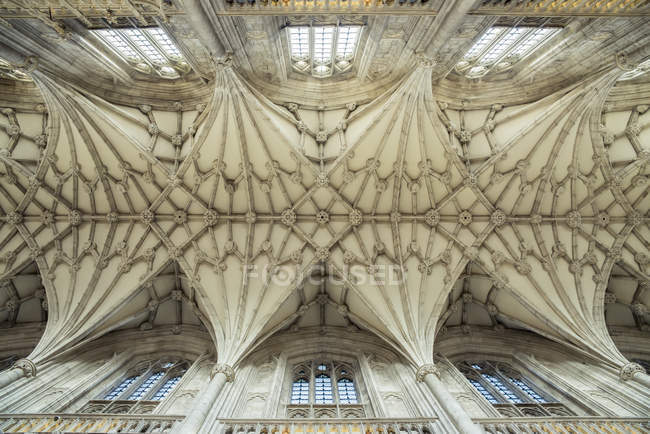 Interior de la Catedral de Winchester - foto de stock