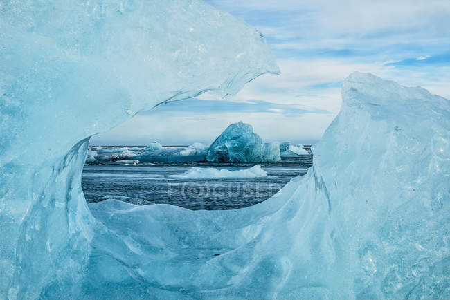 Icebergs sur la plage sud — Photo de stock