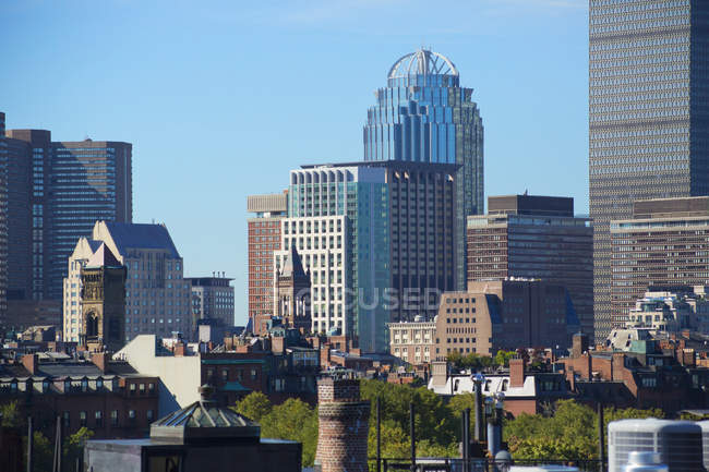 Ligne d'horizon de Boston pendant la journée — Photo de stock