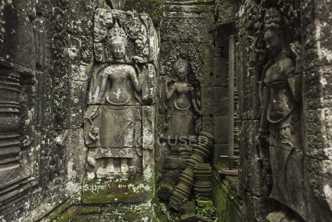 Visages de Bouddha impressionnants — Photo de stock