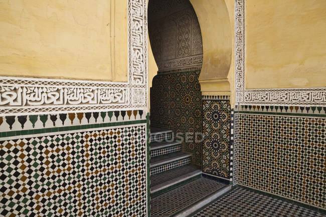 Entrée traditionnelle à Meknès — Photo de stock