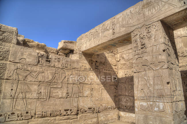 Templo Mortuorio de Ramsés III - foto de stock