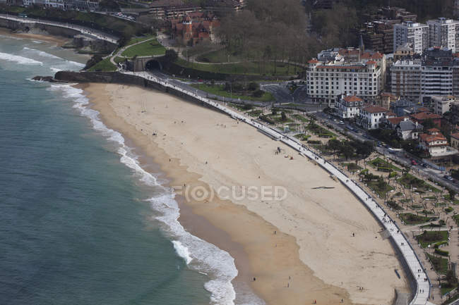 Ondarreta Beach at western — Stock Photo