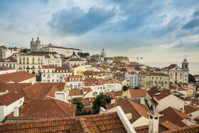 View of the city from Alfama — Stock Photo