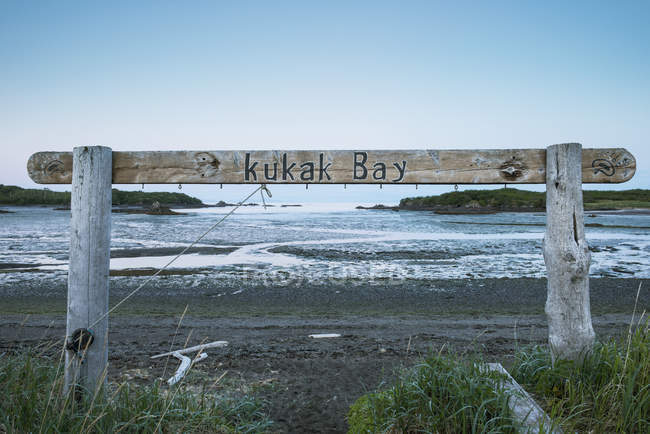 Kukak Bay segno — Foto stock