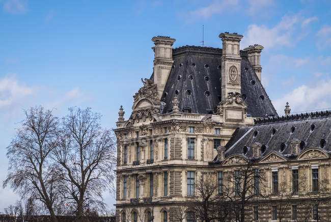 Toit du Louvre à Paris — Photo de stock