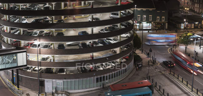 Circular multi-level parking lot — Stock Photo