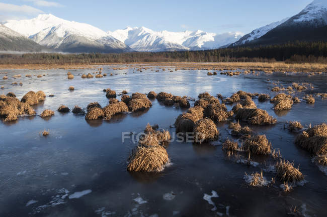 Vista panoramica all'inizio dell'inverno — Foto stock