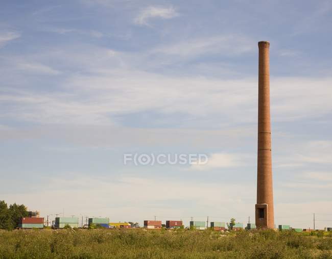 Brick Tower in front of sky — Stock Photo