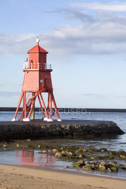 Herd Groyne Lighthouse, South Shields — Stock Photo