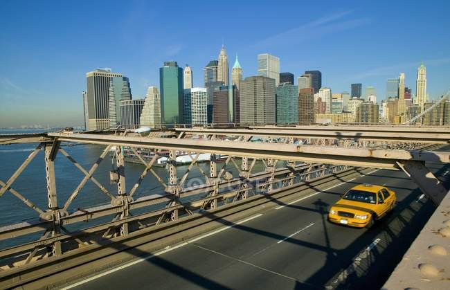Ponte do Brooklyn, Manhattan — Fotografia de Stock