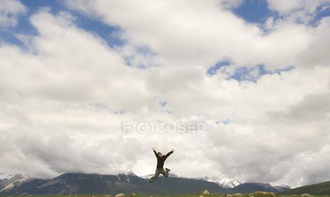 Person Leaping On Top — Stock Photo