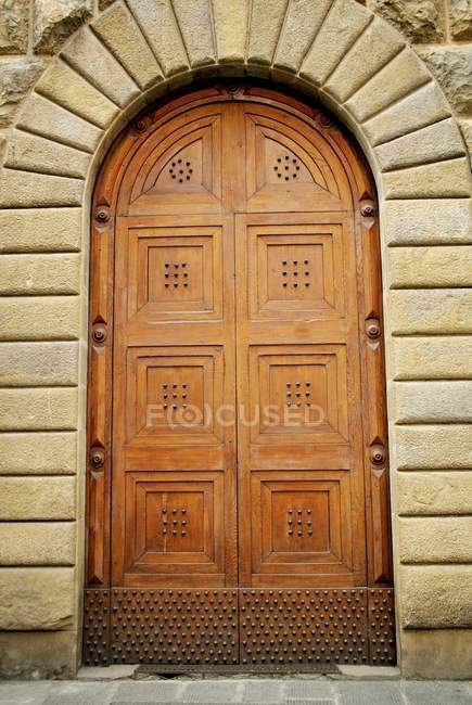 Heavy Wooden Door — Stock Photo