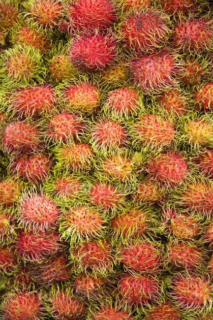 Montón de Rambutan fresco - foto de stock