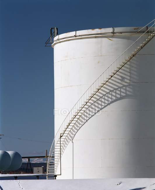 Резервуар для хранения, Gas Plant, Альберта, Канада — стоковое фото